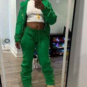 Stylish Green Women's Jogger Pants